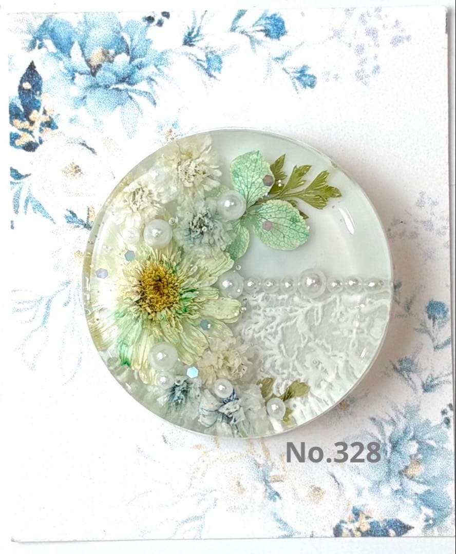 メル30077様　レジンヘアゴム ポニーフック　ドライフラワー　No.321