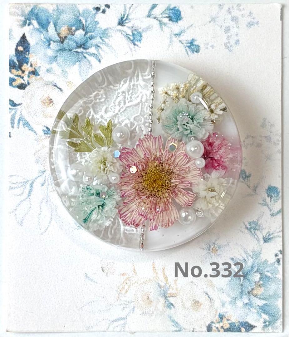 メル30077様　レジンヘアゴム ポニーフック　ドライフラワー　No.321