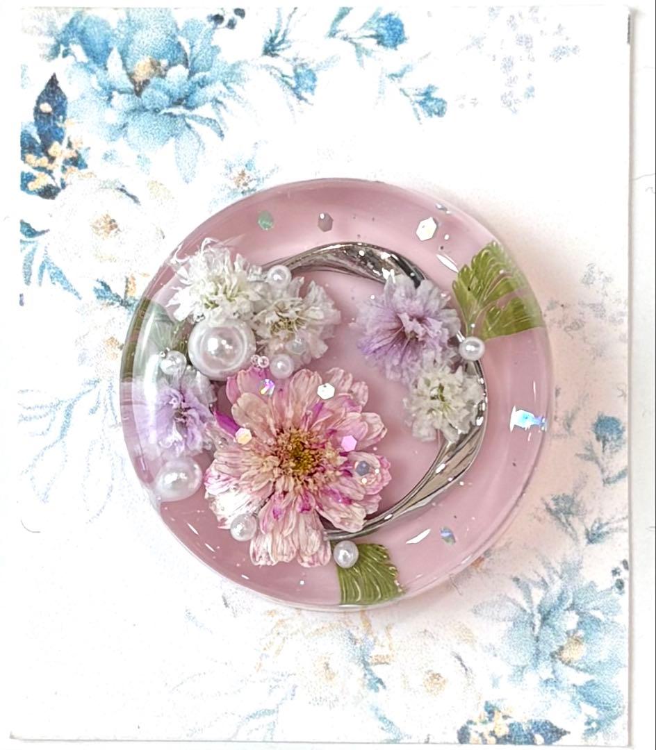 メル30077様　レジンヘアゴム ポニーフック　ドライフラワー　No.321