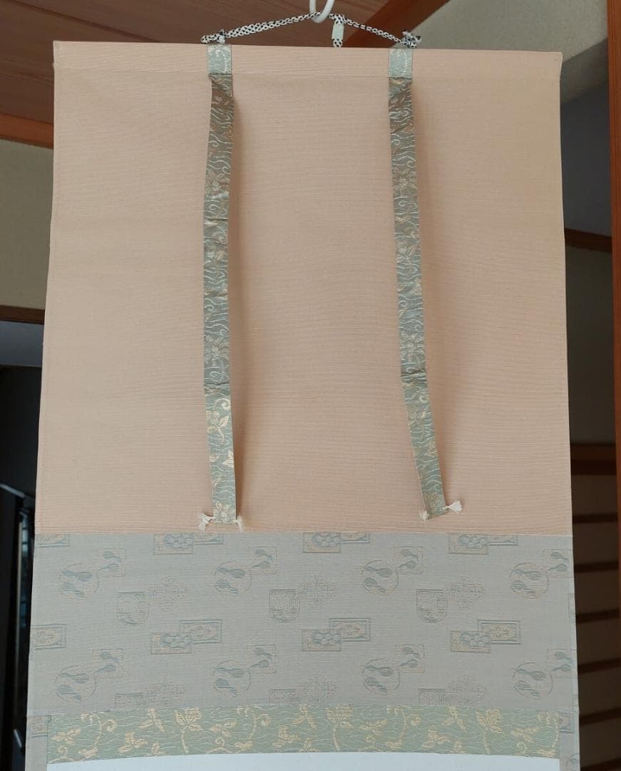 掛軸 瑞鳳寺前住職鎌田景州『処処聞啼鳥 漢詩 二行書』紙本 肉筆 共箱付 掛け軸