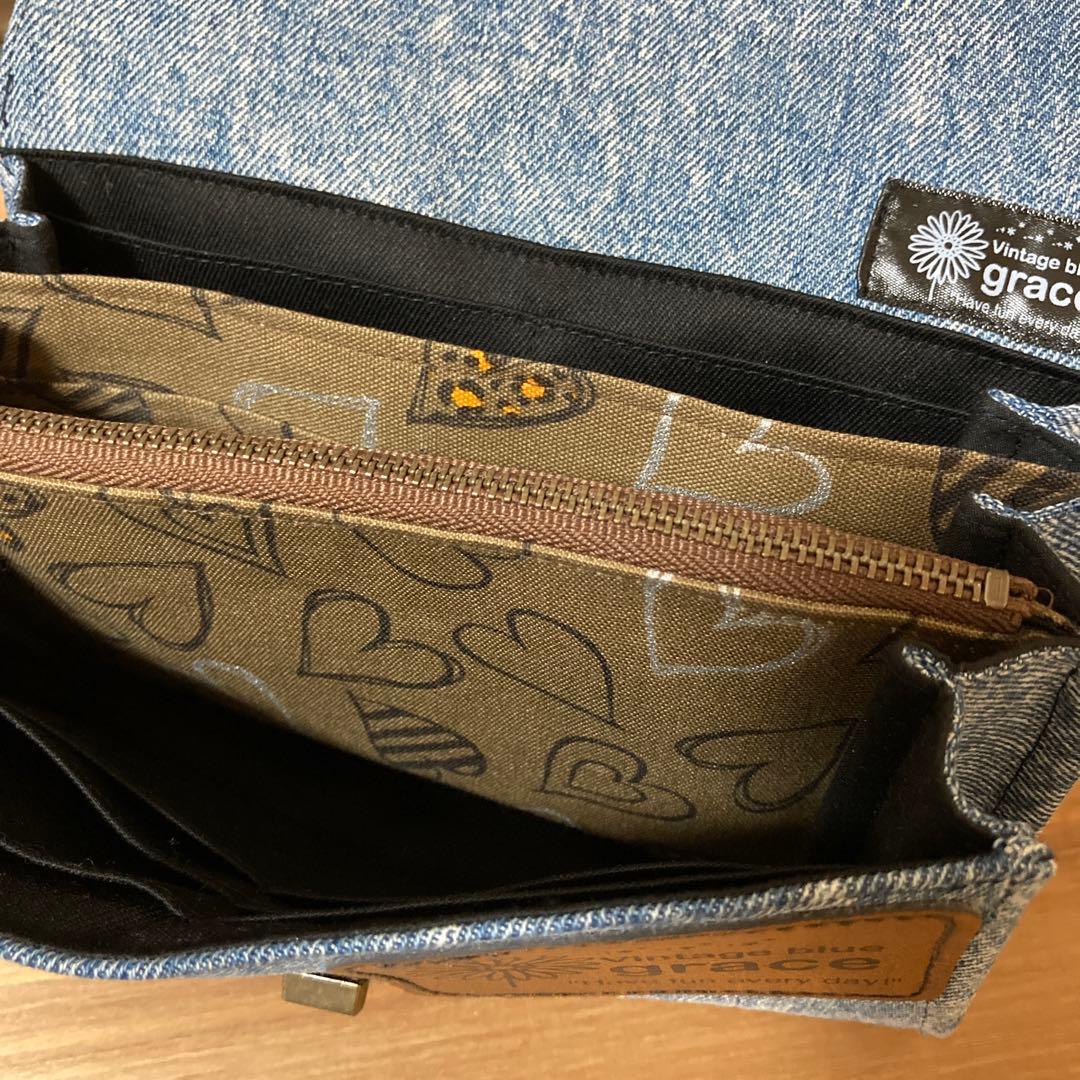 専用になりますm(_ _)mデニムリメイク アルミバネ口バック&長財布୨୧