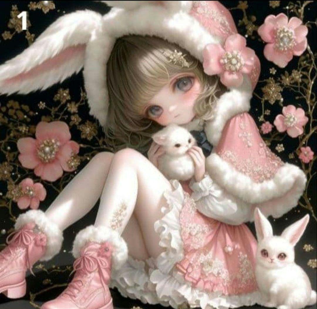 K☆K。。。★★様　　オーダー確認用　　かわいい女の子パネル生地　ハンドメイド