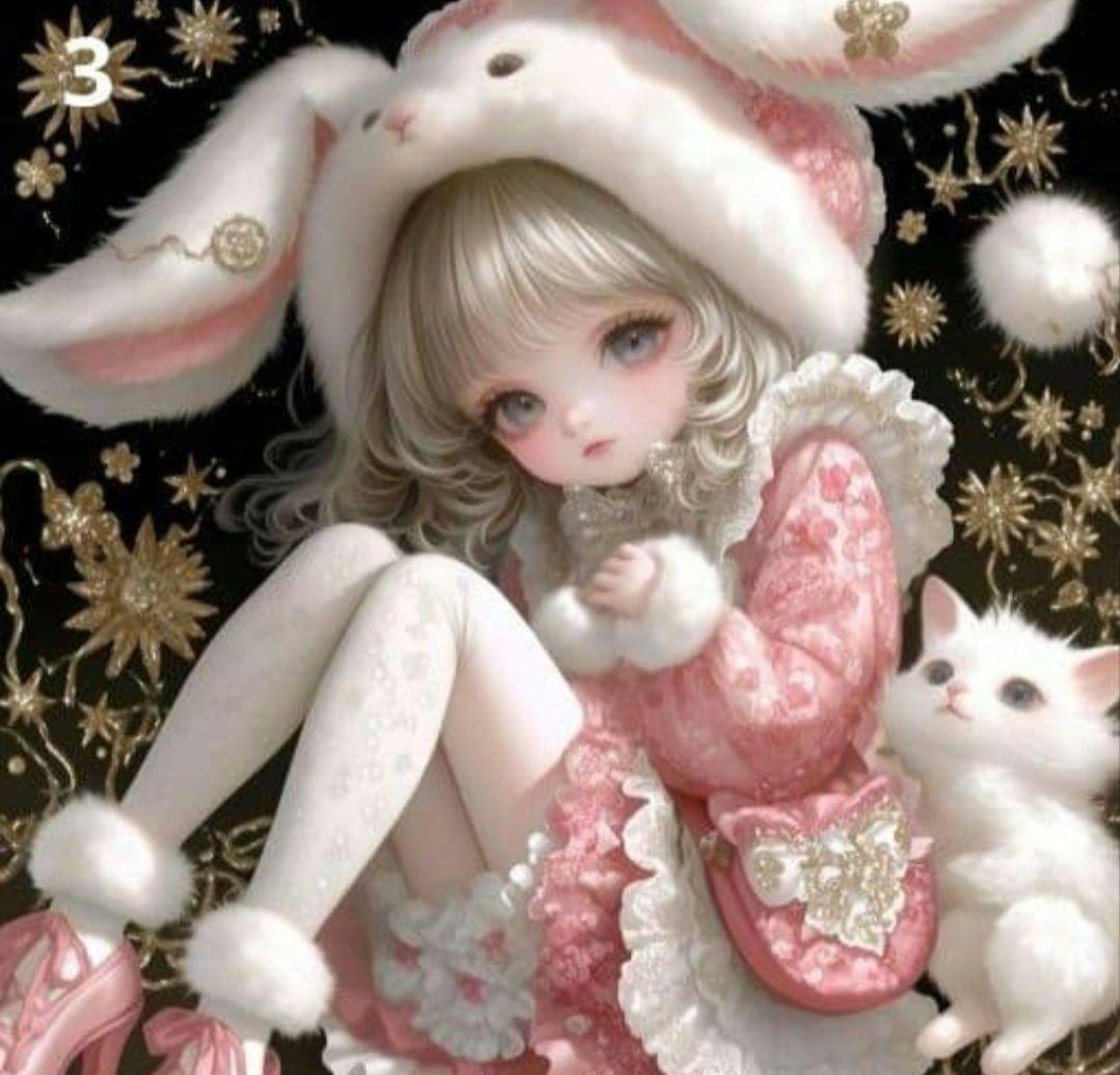 K☆K。。。★★様　　オーダー確認用　　かわいい女の子パネル生地　ハンドメイド