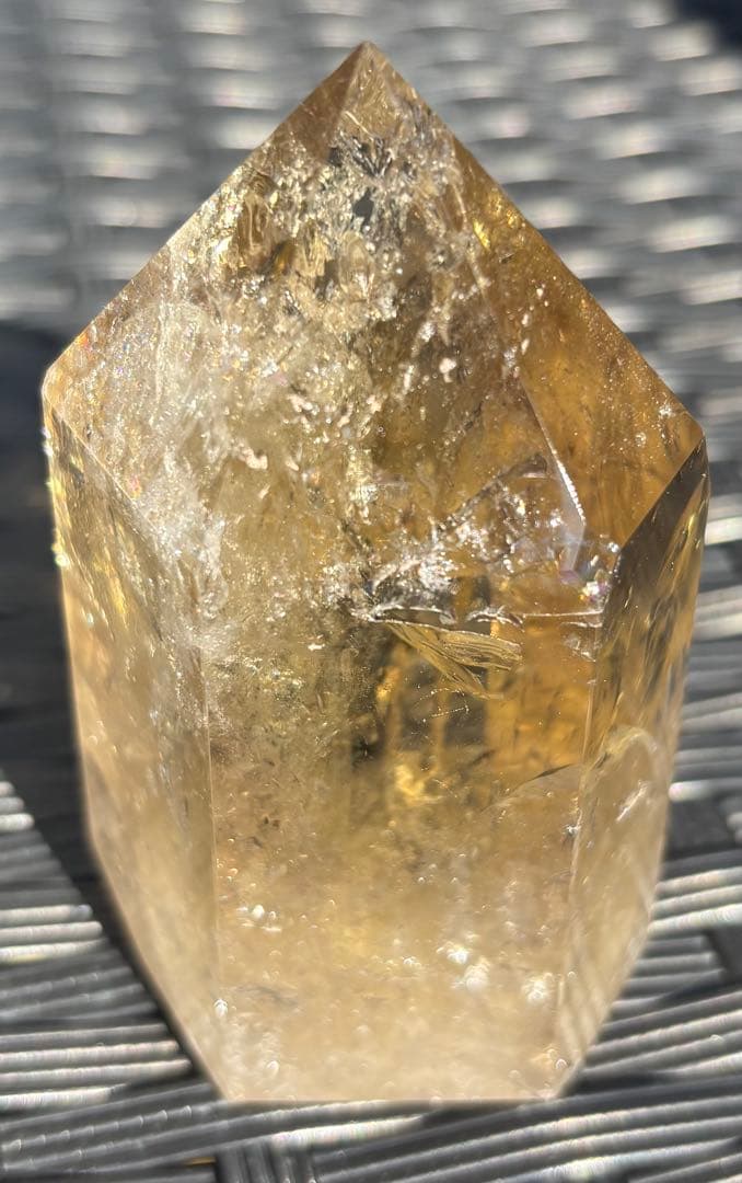 【天然石】爆虹　シトリン　タワー①