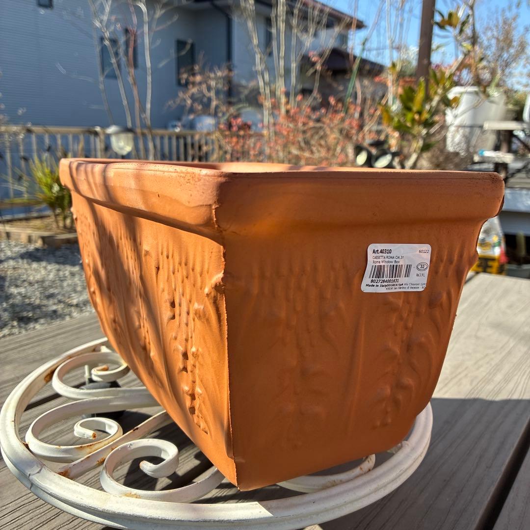 イタリアテラコッタ製植木鉢 プランター2個セット