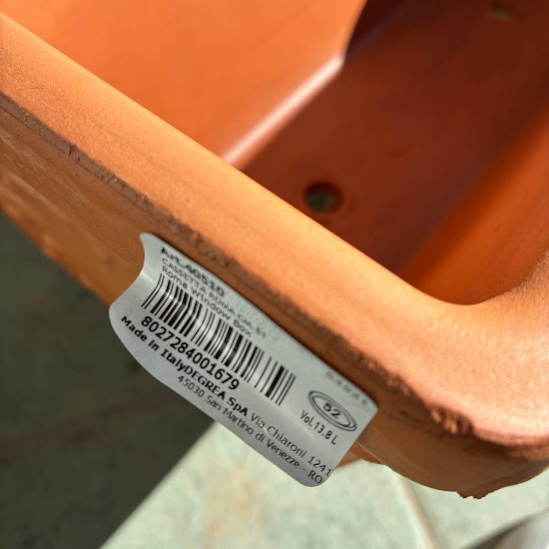 イタリアテラコッタ製植木鉢 プランター2個セット