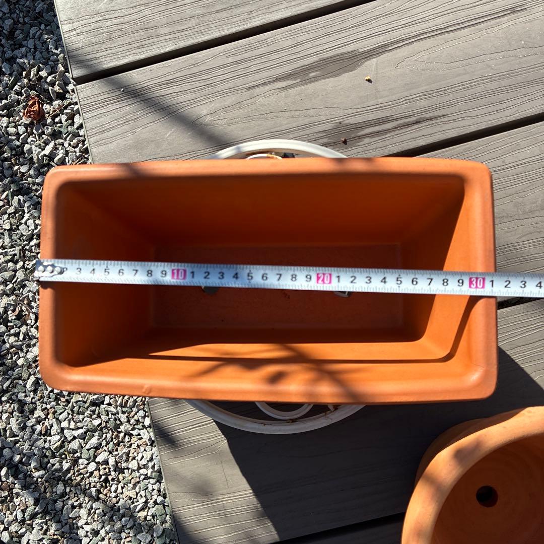 イタリアテラコッタ製植木鉢 プランター2個セット