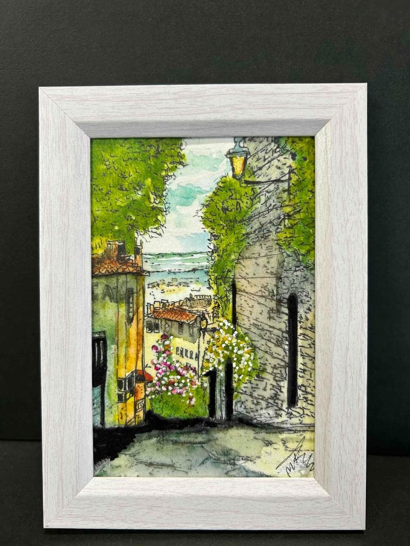 makiaさん専用小さな水彩画原画　イタリア　カルカータ　他５点　　7151