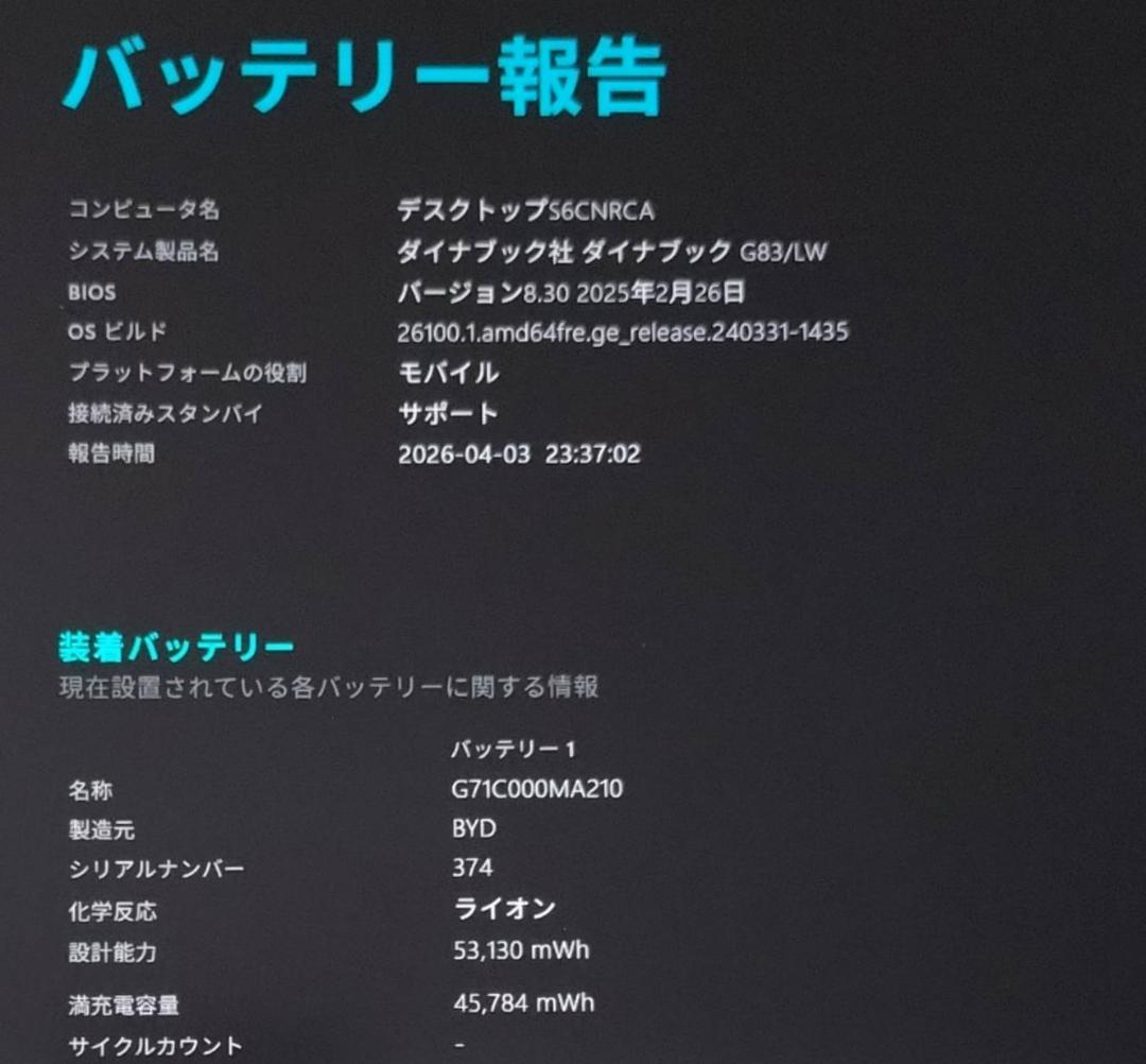 G83LW/13世代i5/SSD 256GB/16GB/FHD/13.3型②