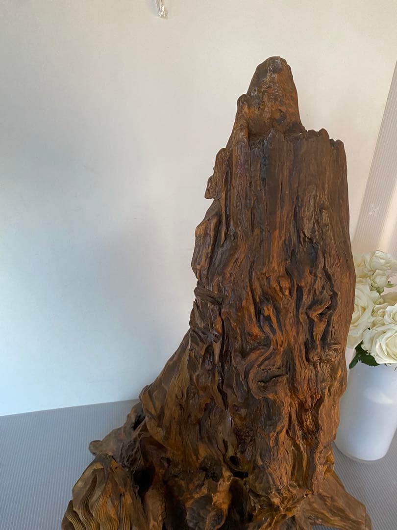木製　龍　置物　木彫り　彫刻　ドラゴン　一刀彫　オブジェ