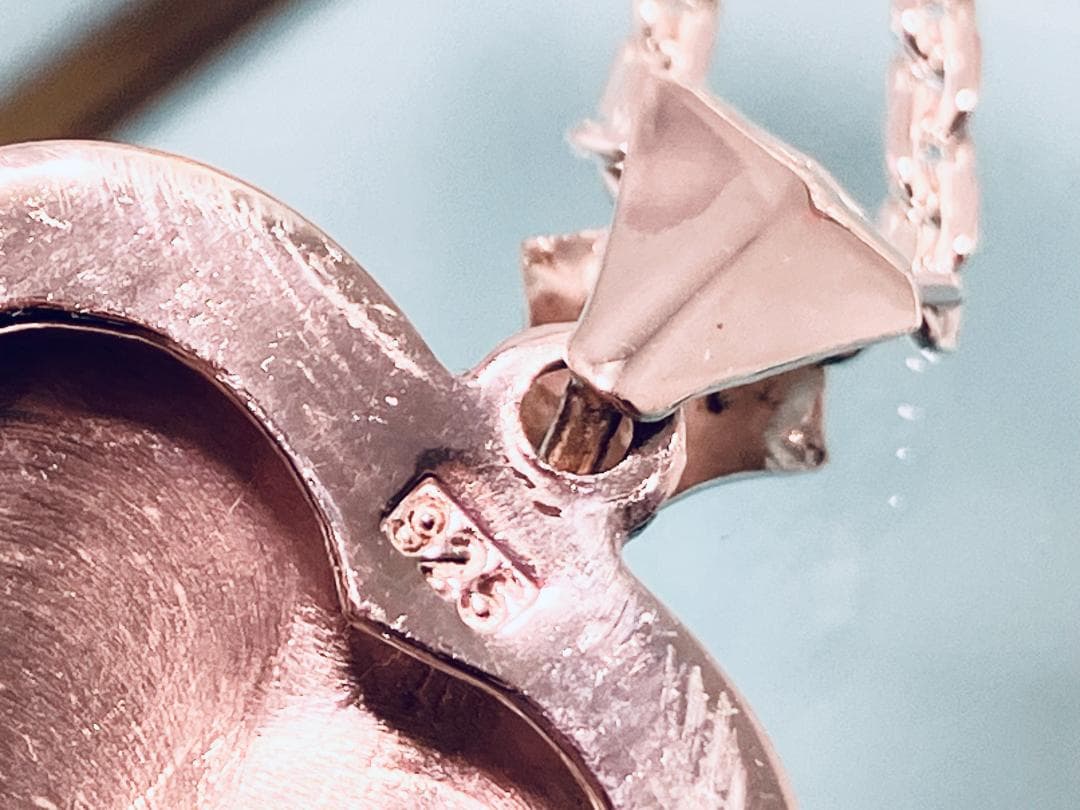 【銀製品】平ハート（花柄）シルバーロケットペンダント