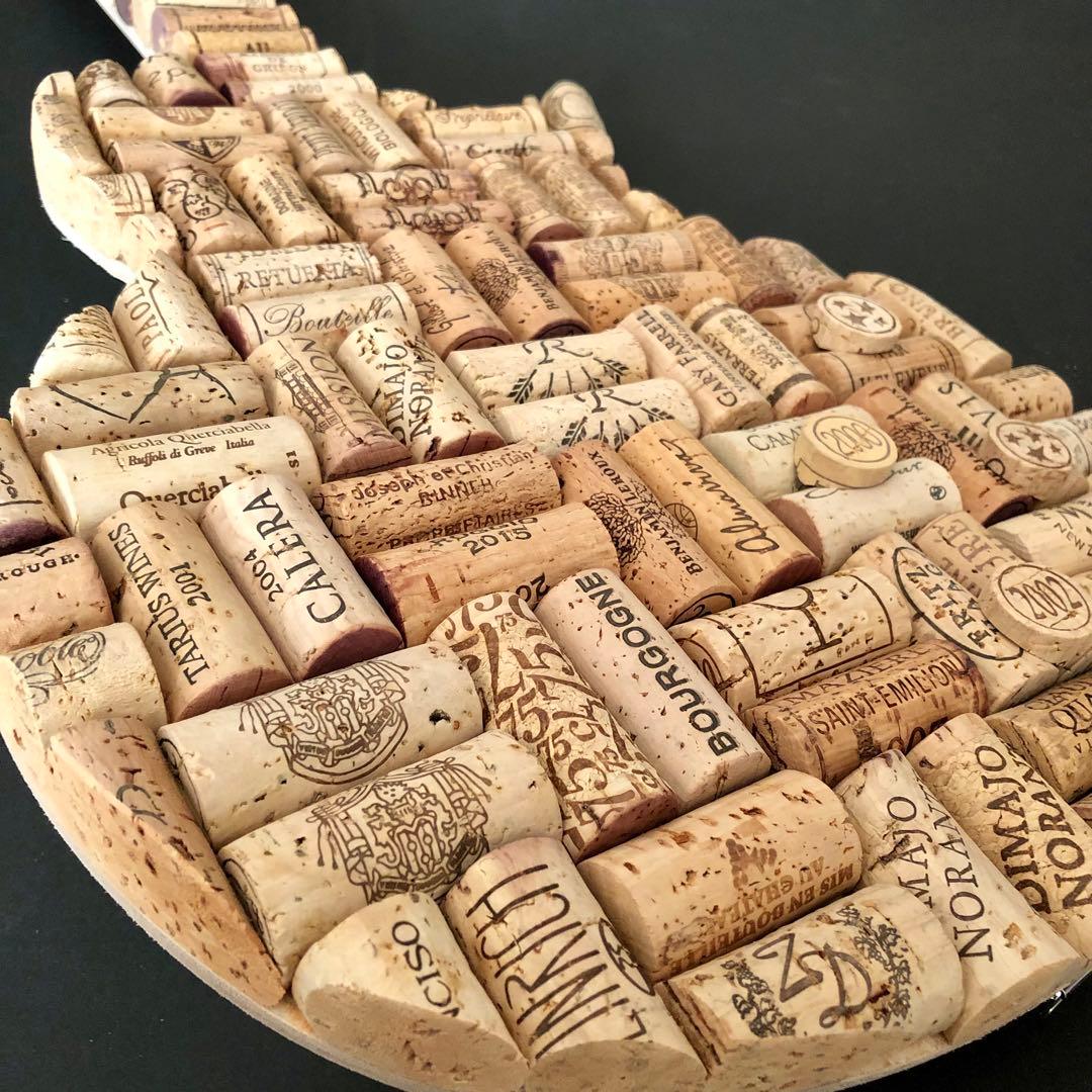 ワインコルク　コルクアート エレキギター　ハンドメイド　インテリア