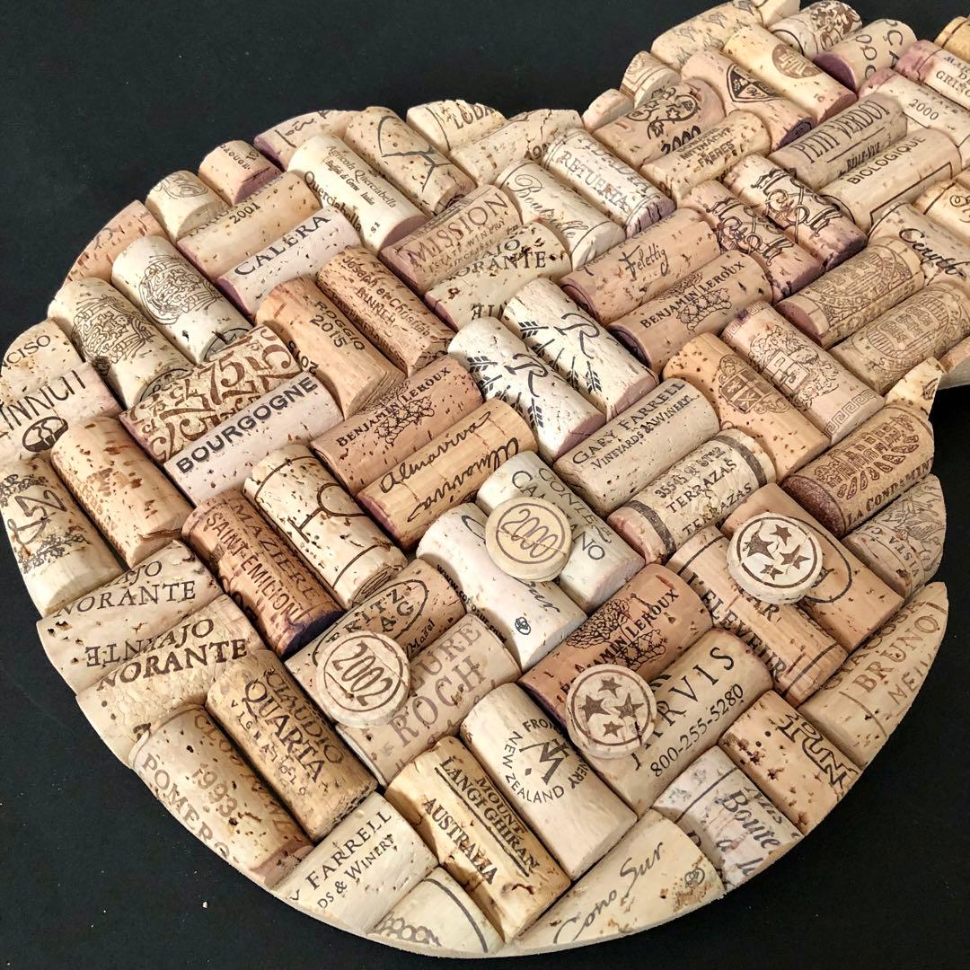 ワインコルク　コルクアート エレキギター　ハンドメイド　インテリア