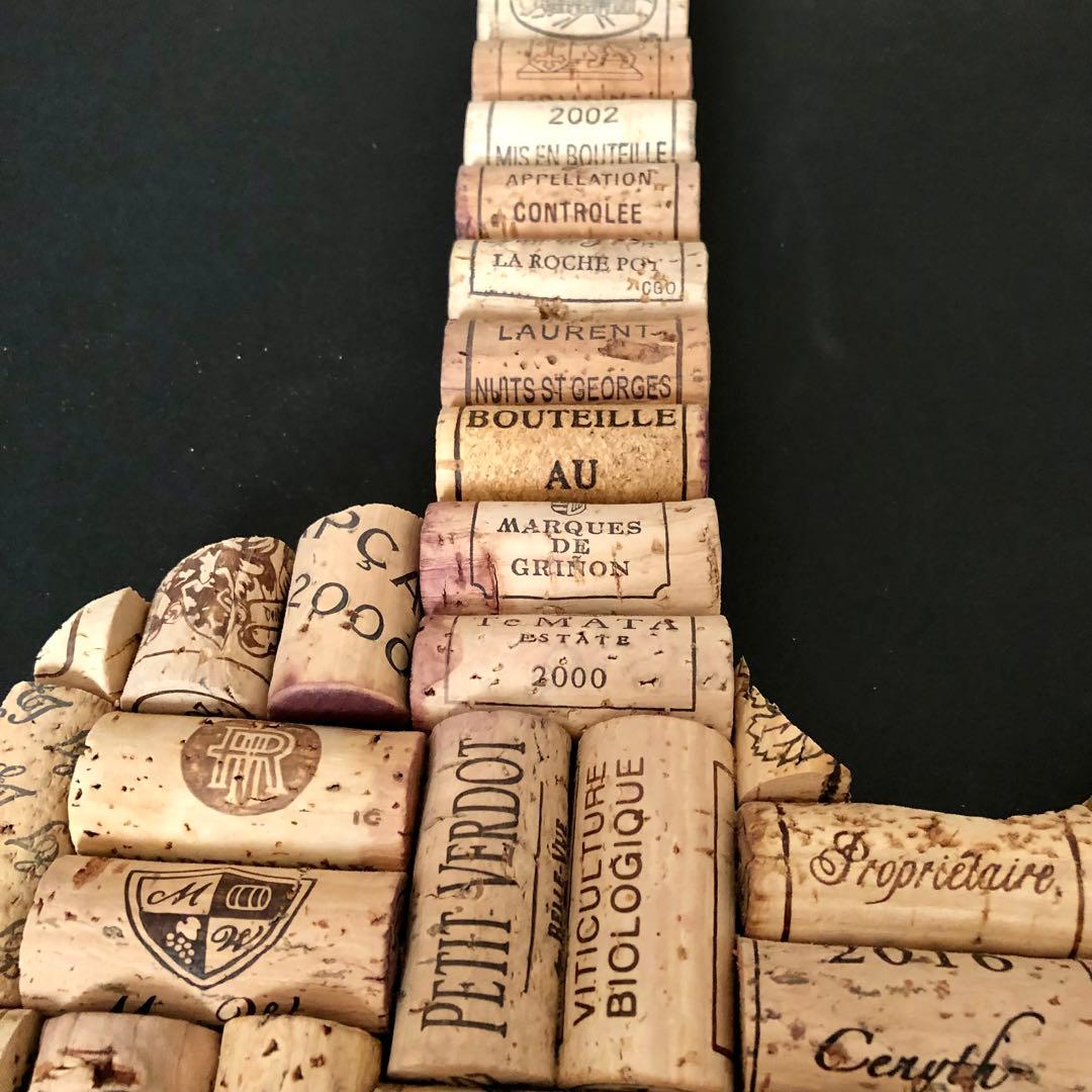 ワインコルク　コルクアート エレキギター　ハンドメイド　インテリア