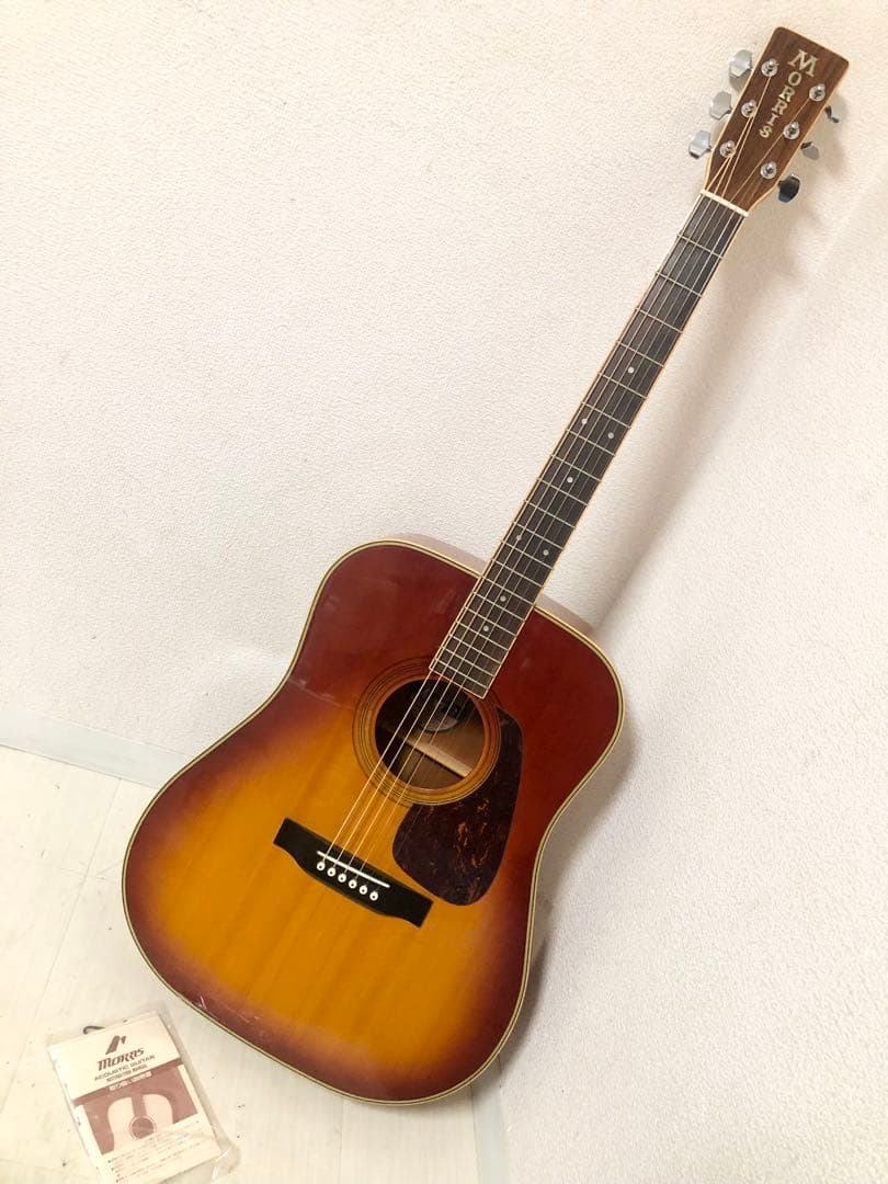 縦ロゴ　Morris MD-510 サンバースト　ケース付　アコギ　モーリス