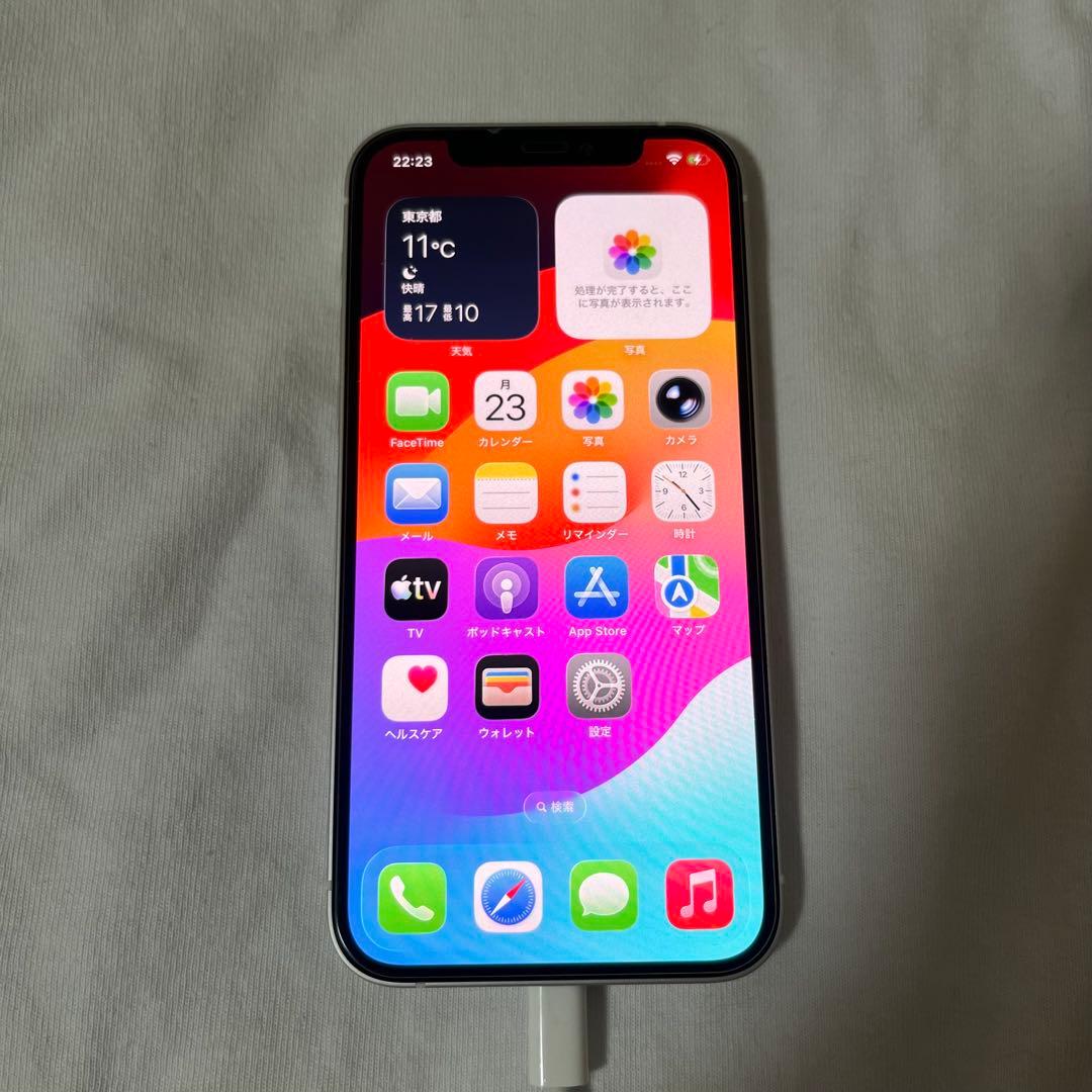 【背面割れあり】Apple iPhone 12 128GB ホワイト 本体