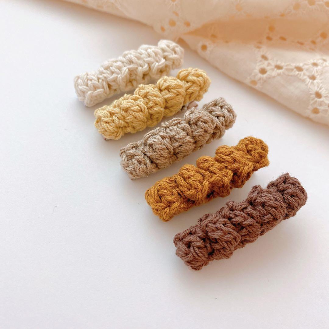 ❁ぽこぽこクリップ❁ ベビーヘアピン　ベビーヘアクリップ　ベビーヘアゴム