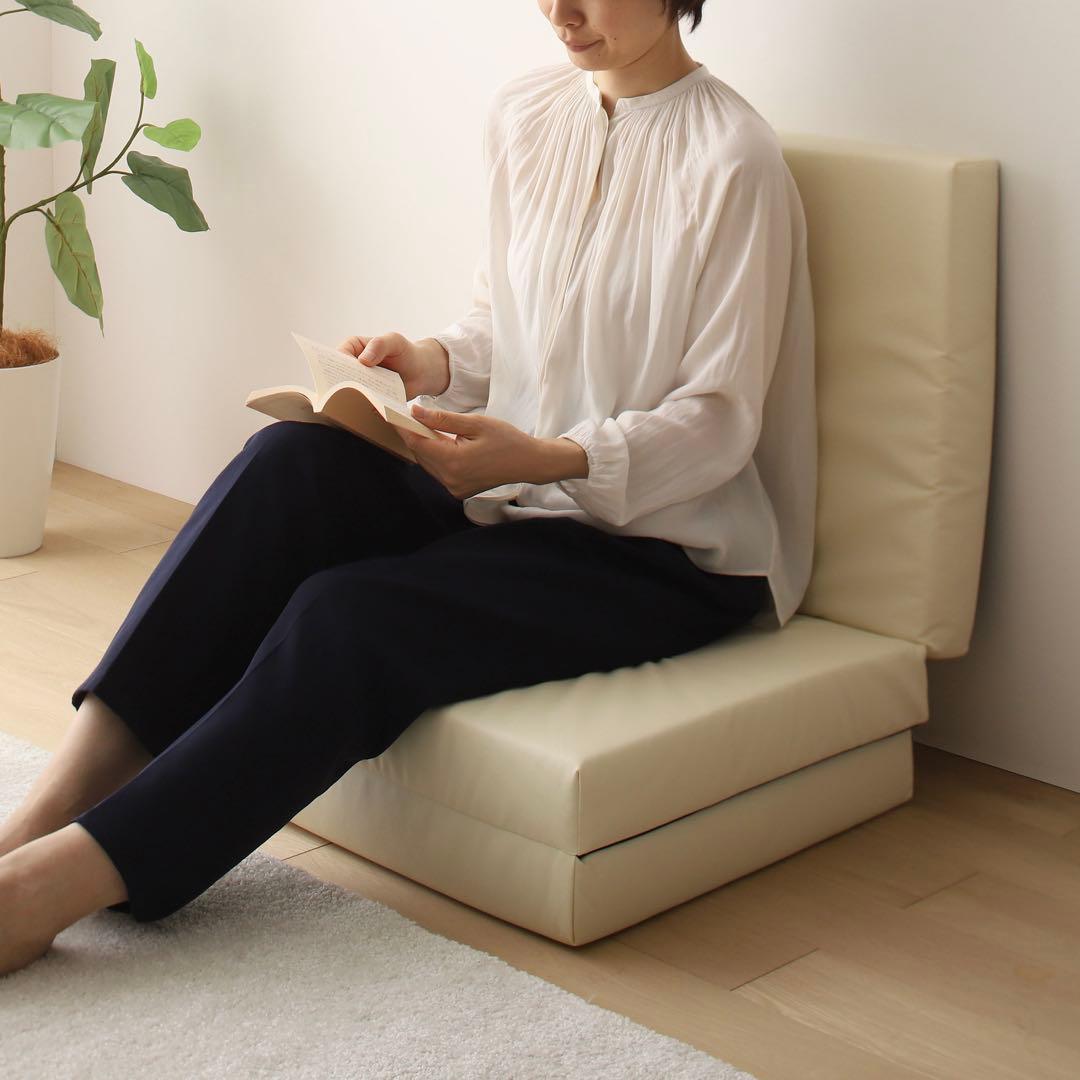 H新品 フロアマット 180cm ブラック 黒 クッションマット レザー 座布団