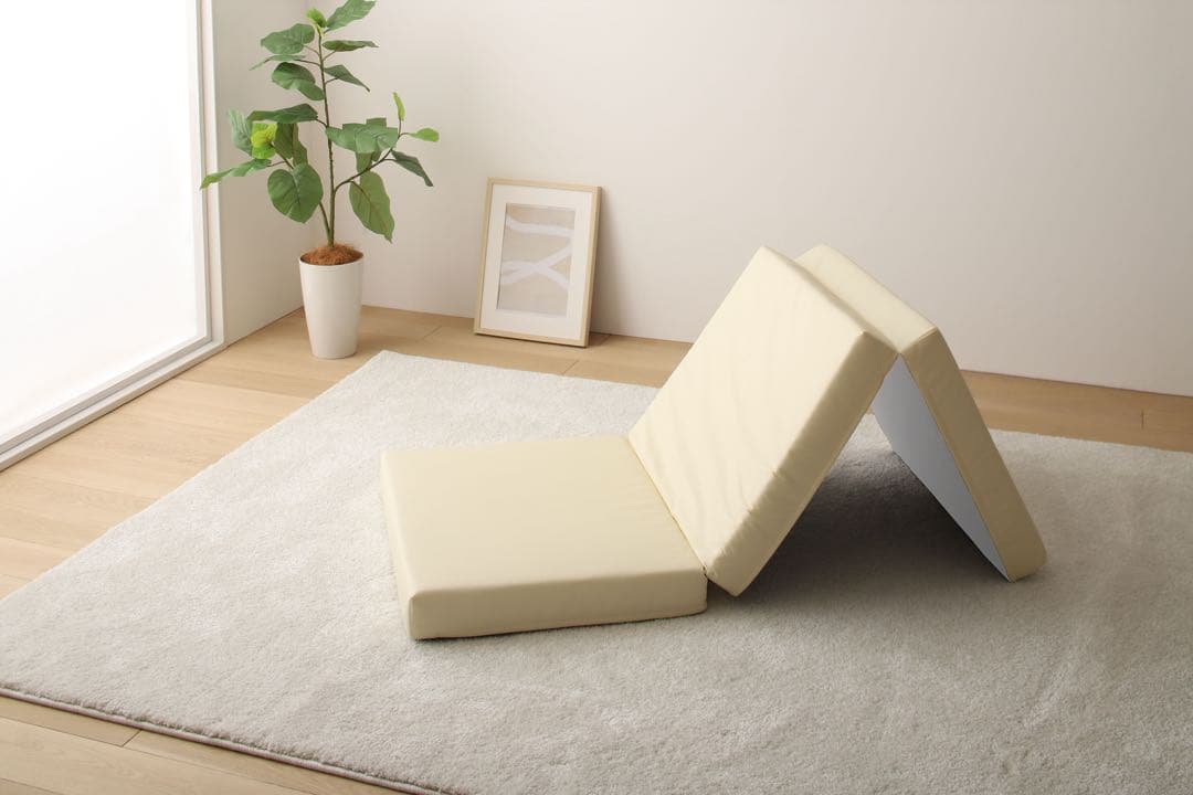 H新品 フロアマット 180cm ブラック 黒 クッションマット レザー 座布団