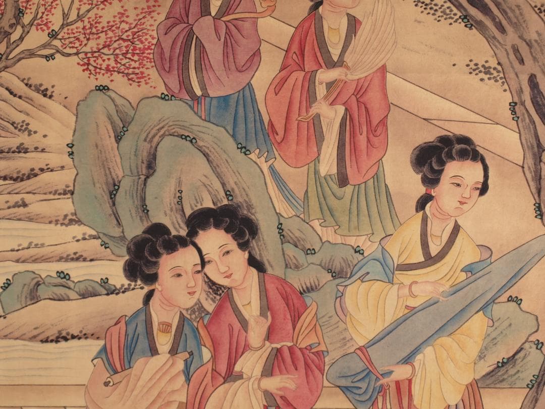 骨董市仕入れ品　中国明時代の肉筆掛軸　 激安骨董品 DE789A7-3