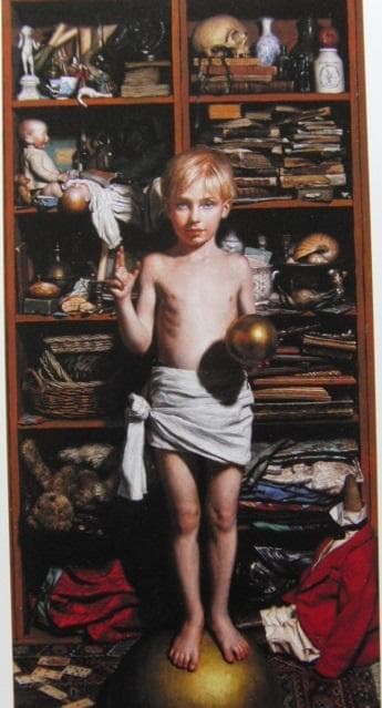 古吉弘、【画室のモデル】、希少な大判額装用画集より、美品、日本人画家