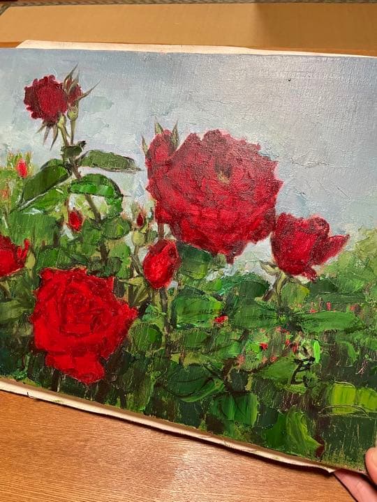 油絵　F６号　バラ