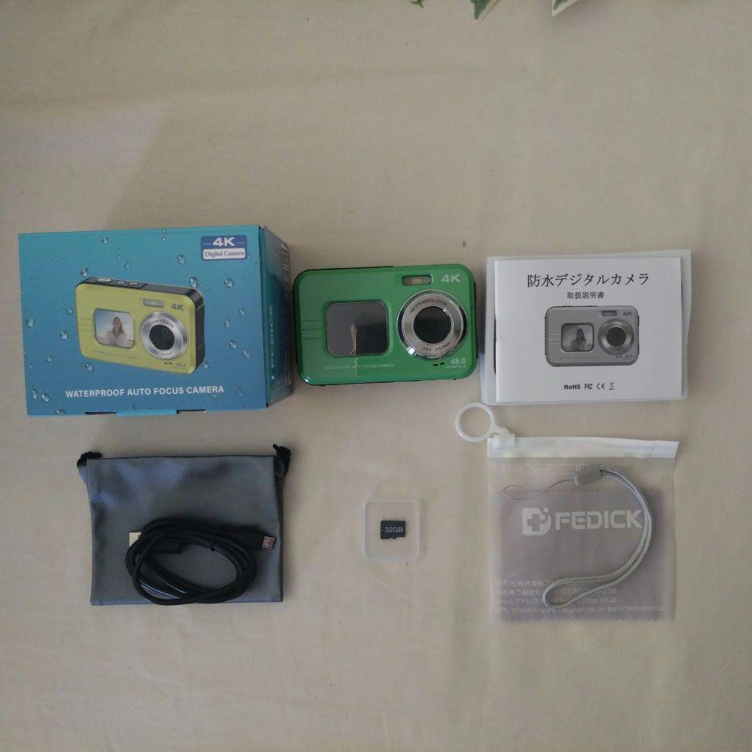 FEDICK 防水コンパクトデジタルカメラ 4K