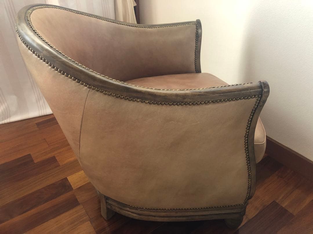 HALO 1人掛けソファー 天然皮革ベージュ系 TIMELESS COMFORT