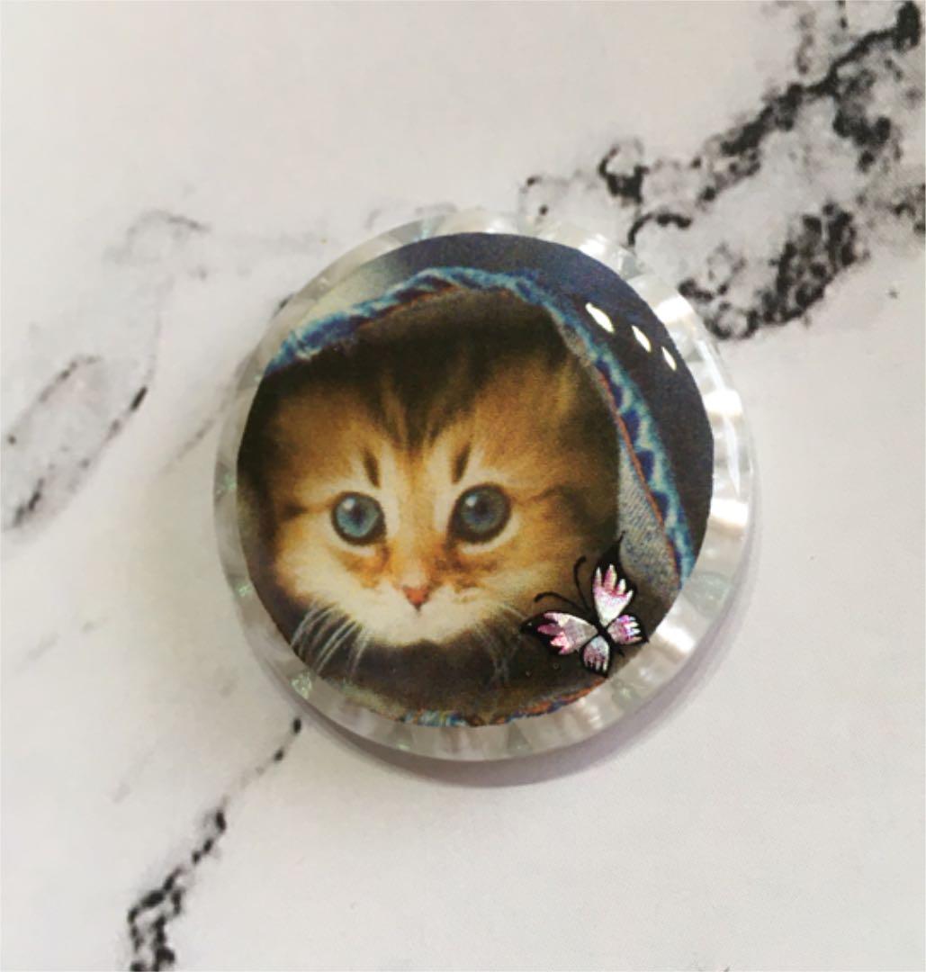 レジンヘアゴム、新作☆デニムの裾からこんにちは！猫ちゃん・再販不可