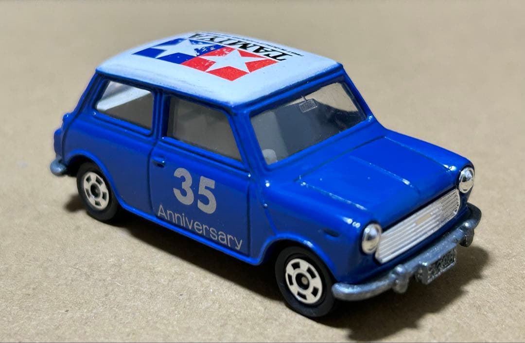 トミカ 青箱 ミニクーパー クリヤマ模型 タミヤ 青 シート白