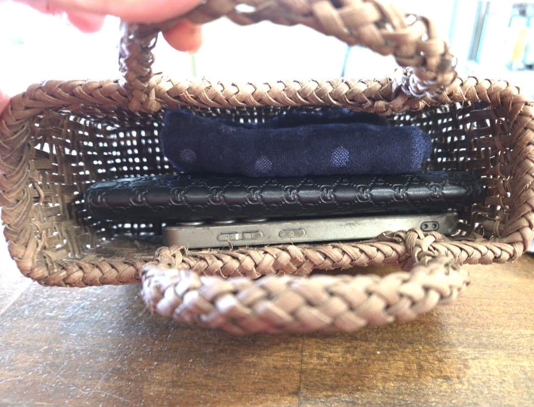 国産山葡萄　ハンドメイド籠バック　小さいけど更に小さい方