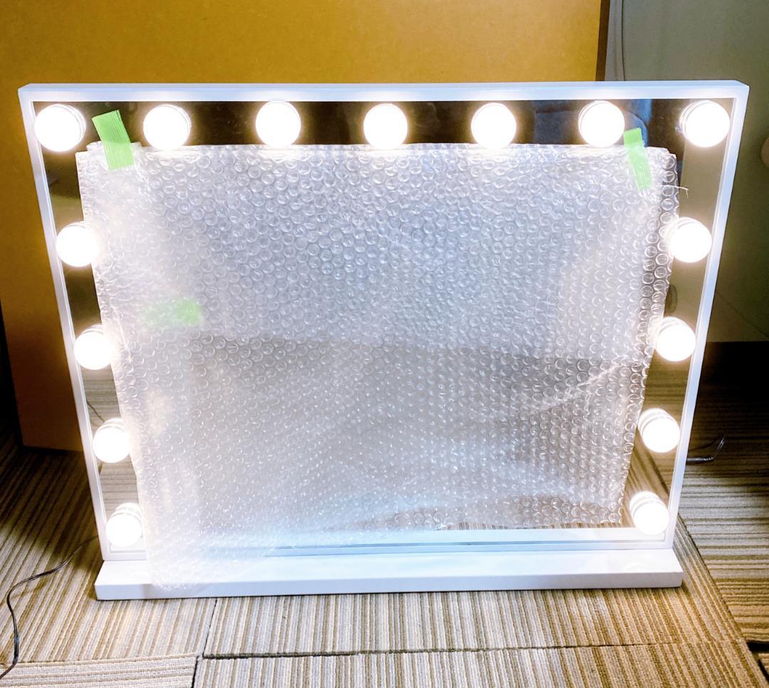 Hansong 女優ミラー 卓上ミラー LEDミラー 58×48×12