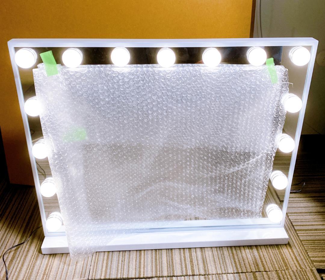 Hansong 女優ミラー 卓上ミラー LEDミラー 58×48×12