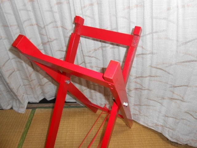 新品未使用(送料無料)20.000円　大太鼓用可動式赤い和太鼓スタンド