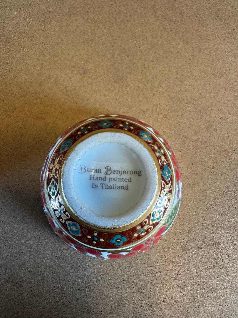 未使用品　ベンジャロン工房 小物入れ ＆ ミニプレート3枚 セット