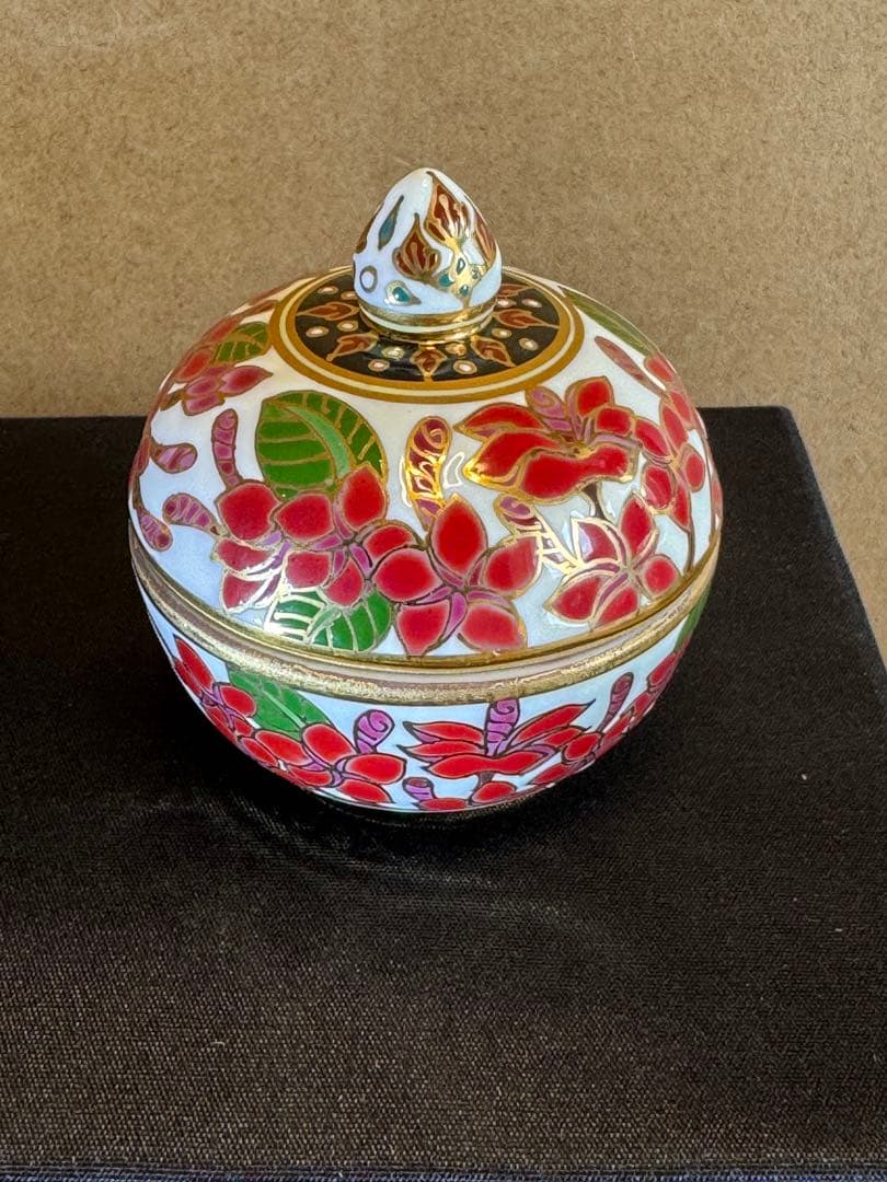 未使用品　ベンジャロン工房 小物入れ ＆ ミニプレート3枚 セット