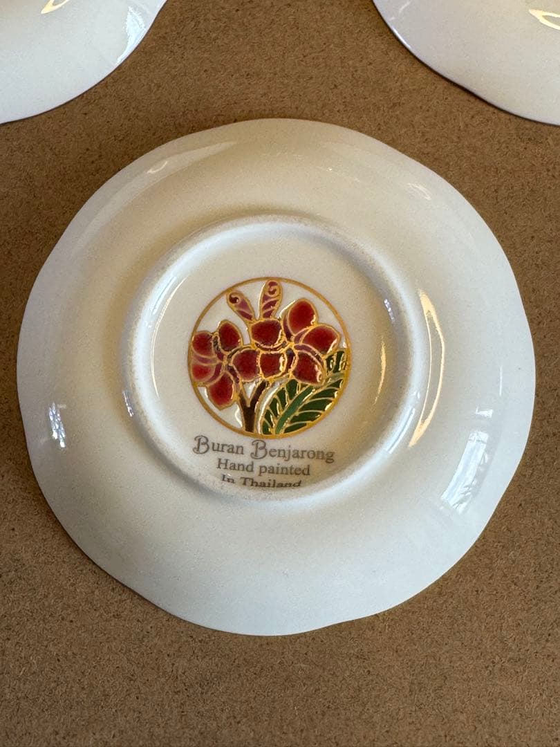 未使用品　ベンジャロン工房 小物入れ ＆ ミニプレート3枚 セット