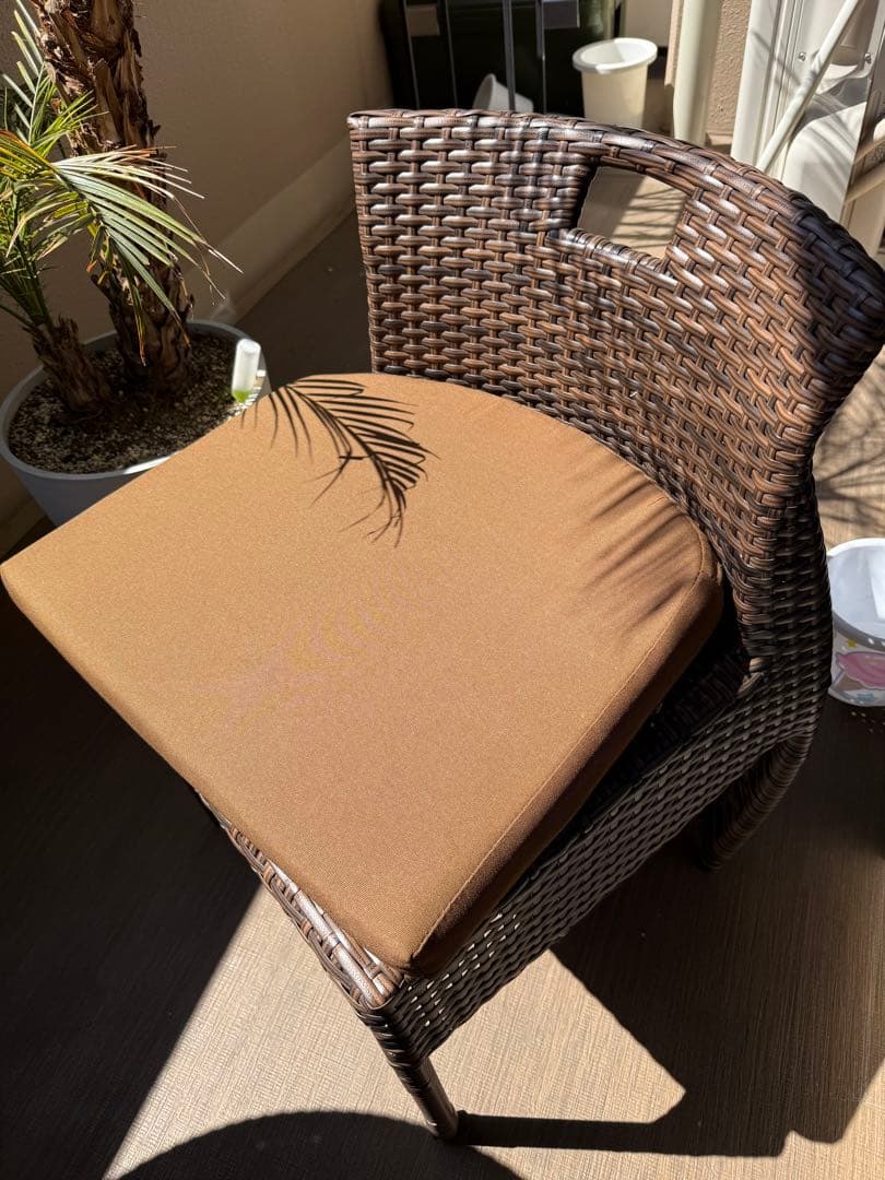ラタン調 チェア 高級人工ラタン Conuto ブラウン ガーデンチェア②