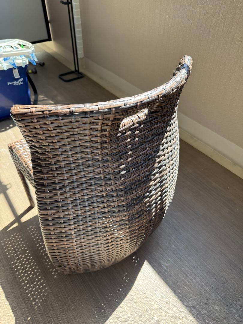 ラタン調 チェア 高級人工ラタン Conuto ブラウン ガーデンチェア②