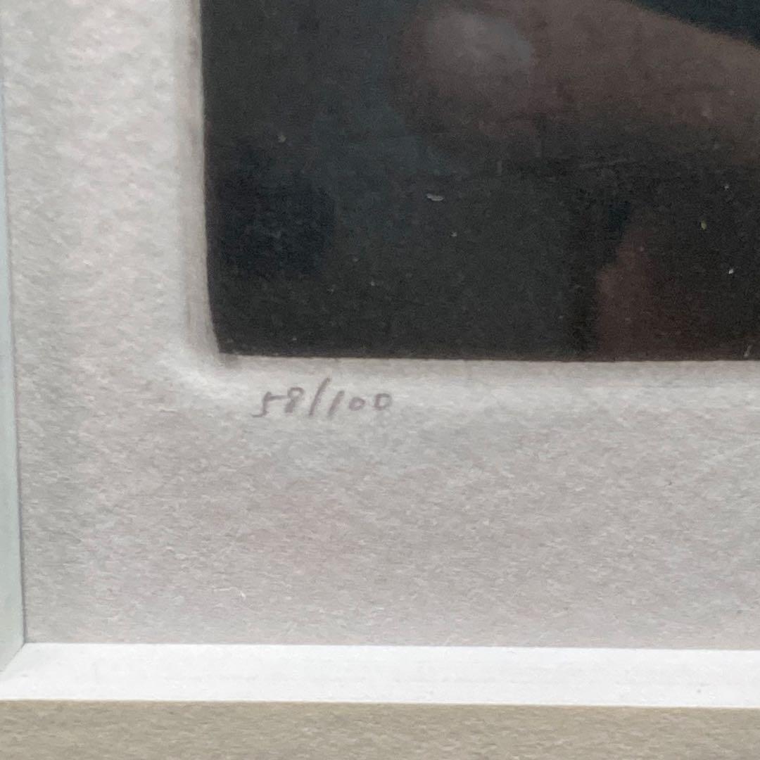 【美品】横井巴ヨコイトモエ 「ワイングラスとチェリー」 58/100 メゾチント