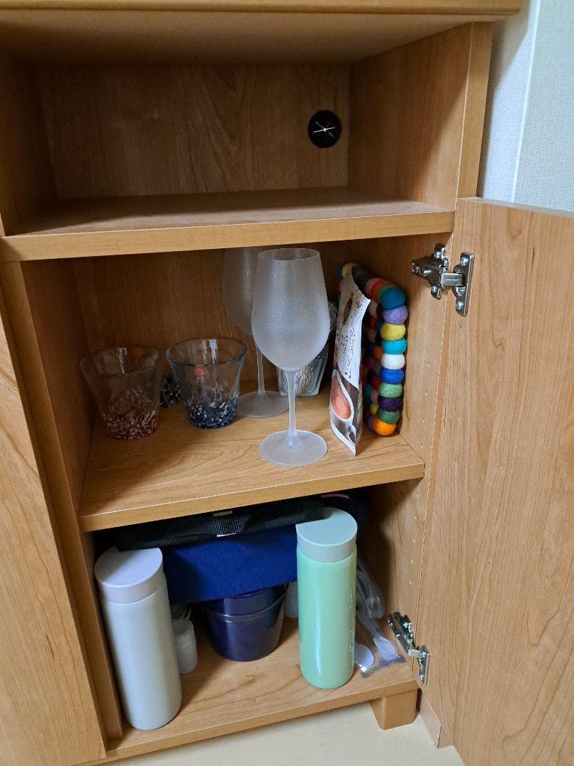 LOWYA ナチュラル キャビネット 幅74cm