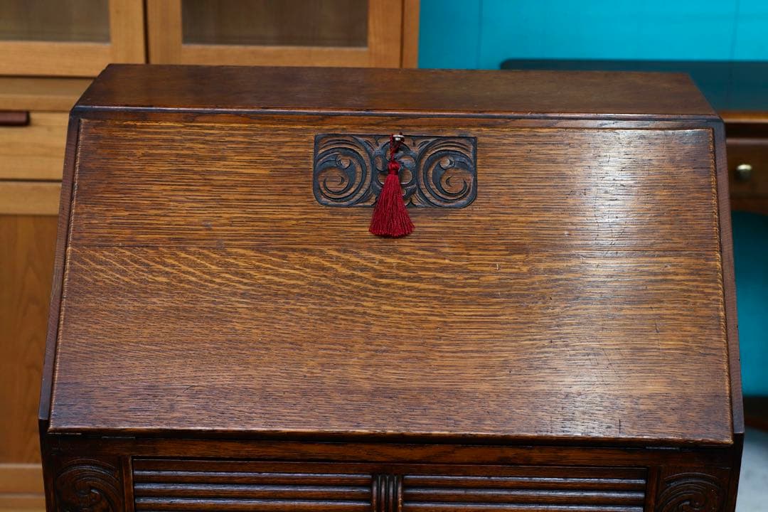 GMIK154○英国 イギリス アンティーク ライティングビューロー デスク