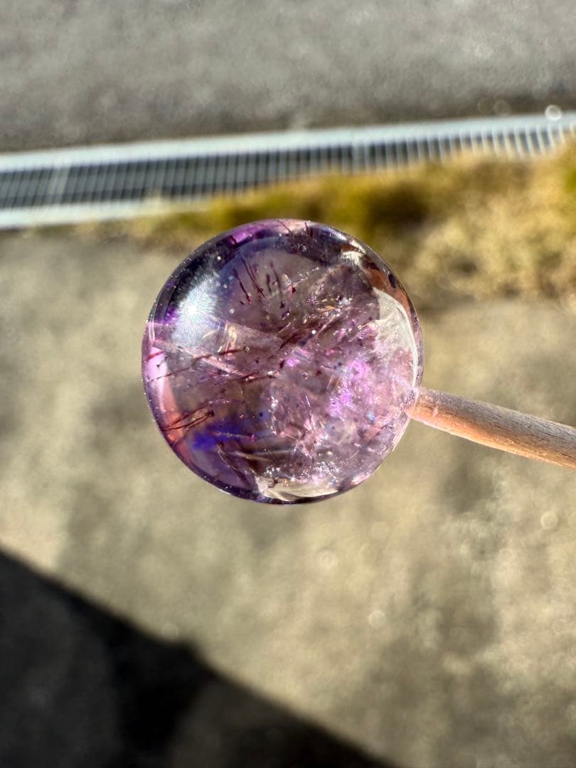 天然石 高品質スーパーセブン 丸玉 5粒セット