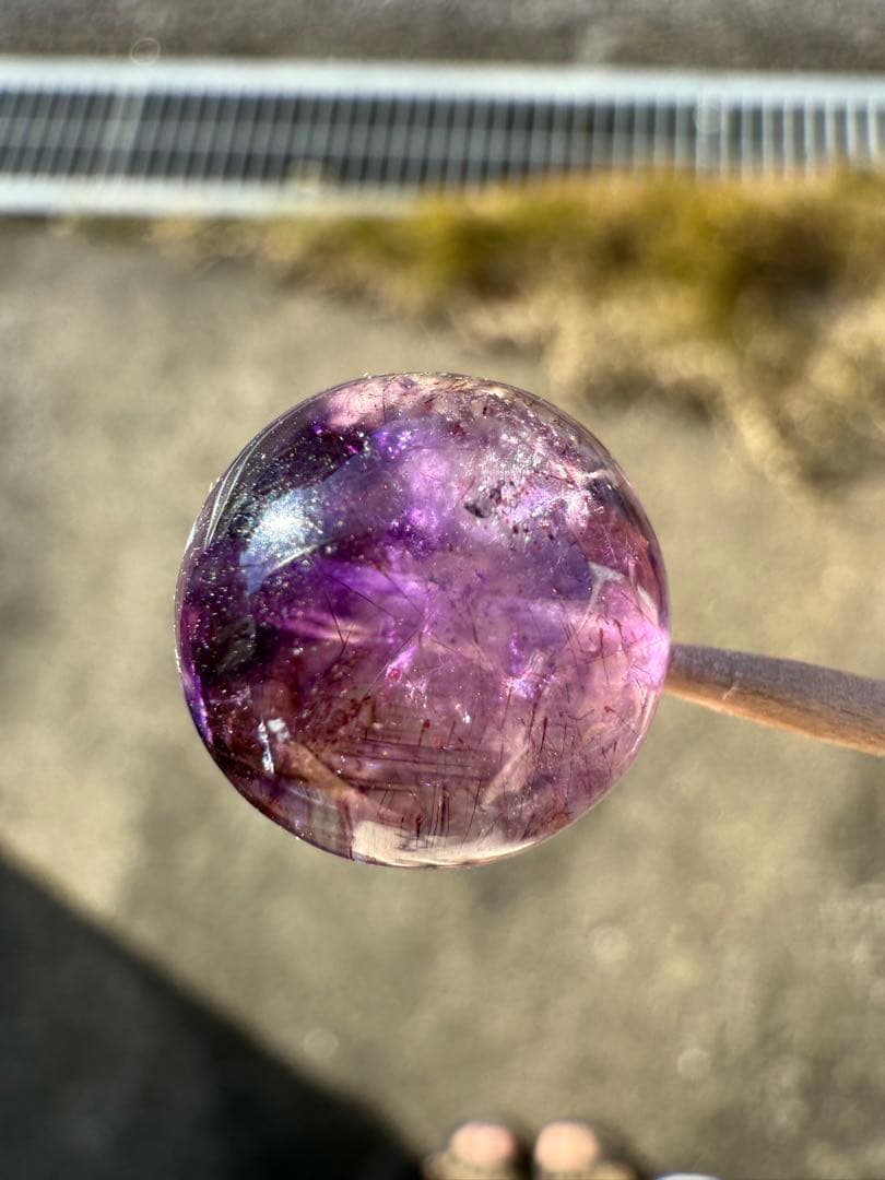 天然石 高品質スーパーセブン 丸玉 5粒セット