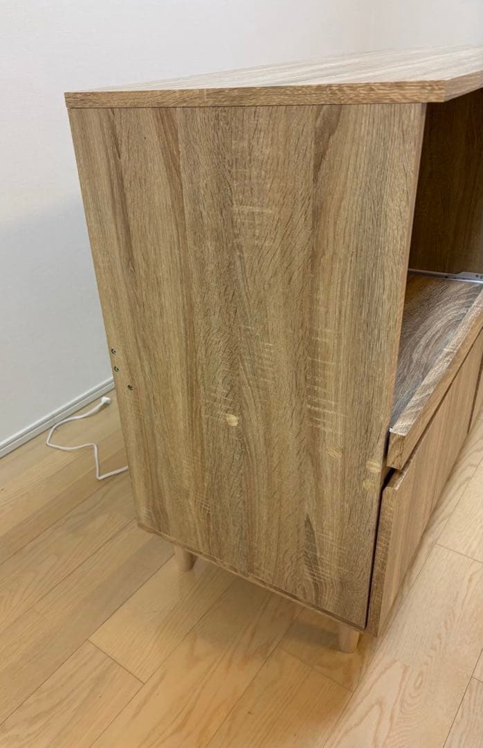 【送料込】LOWYA キッチンカウンター（オーク）　使用期間短く、美品！