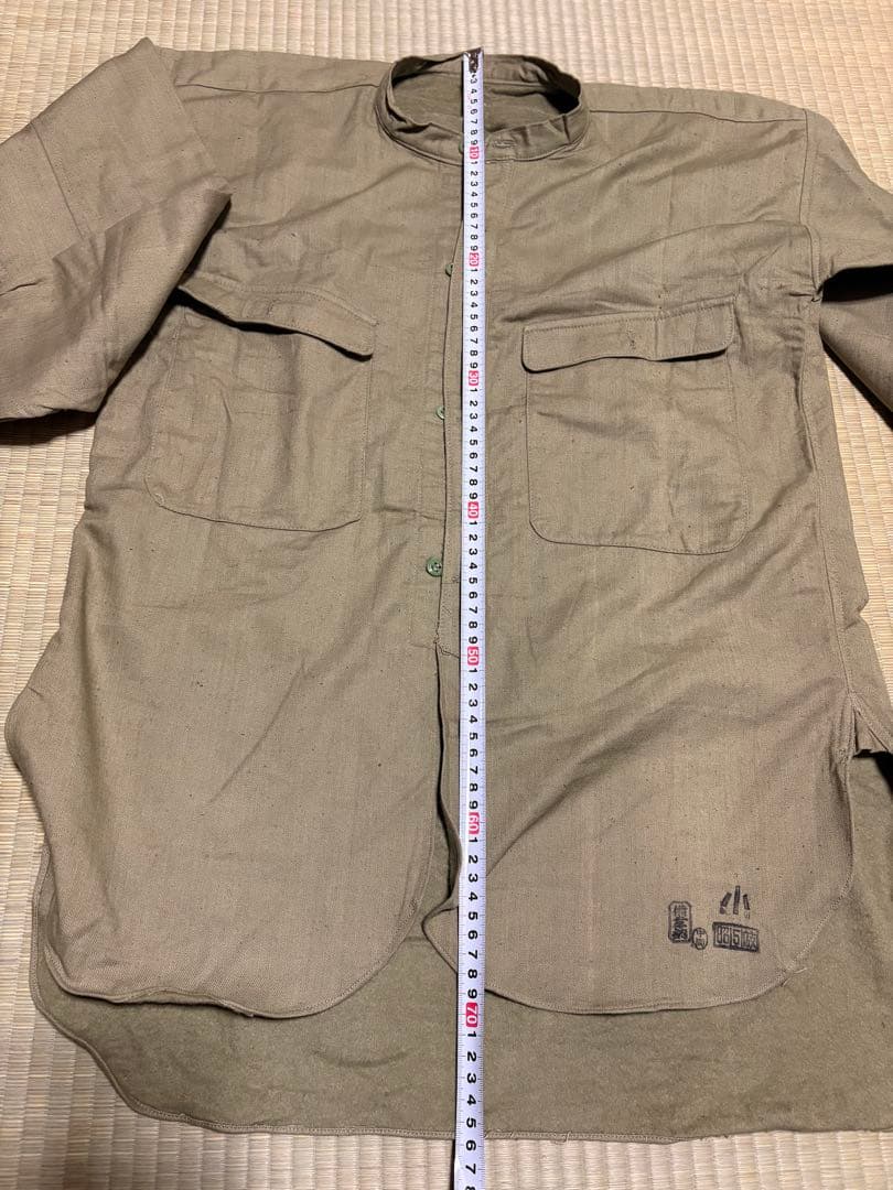 【美品】旧日本陸軍　丸首襟シャツ【昭和15年製】