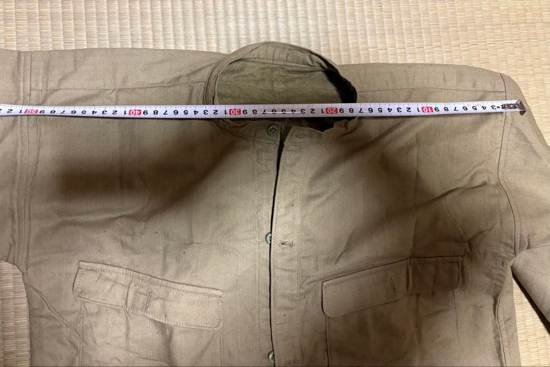 【美品】旧日本陸軍　丸首襟シャツ【昭和15年製】