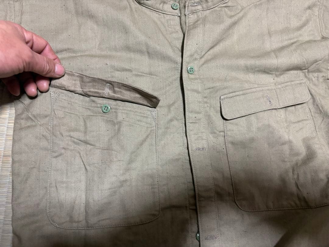 【美品】旧日本陸軍　丸首襟シャツ【昭和15年製】