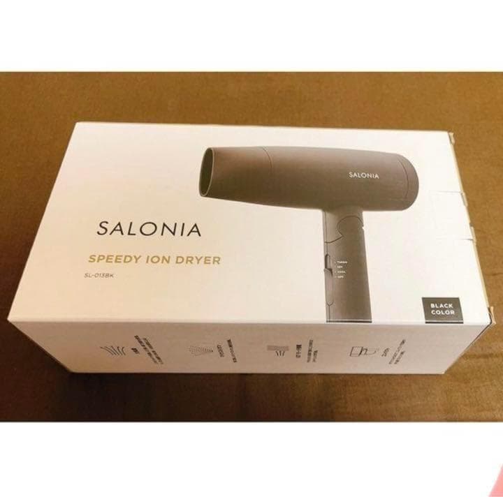【新品】SALONIA サロニア スピーディー イオンドライヤー ブラック