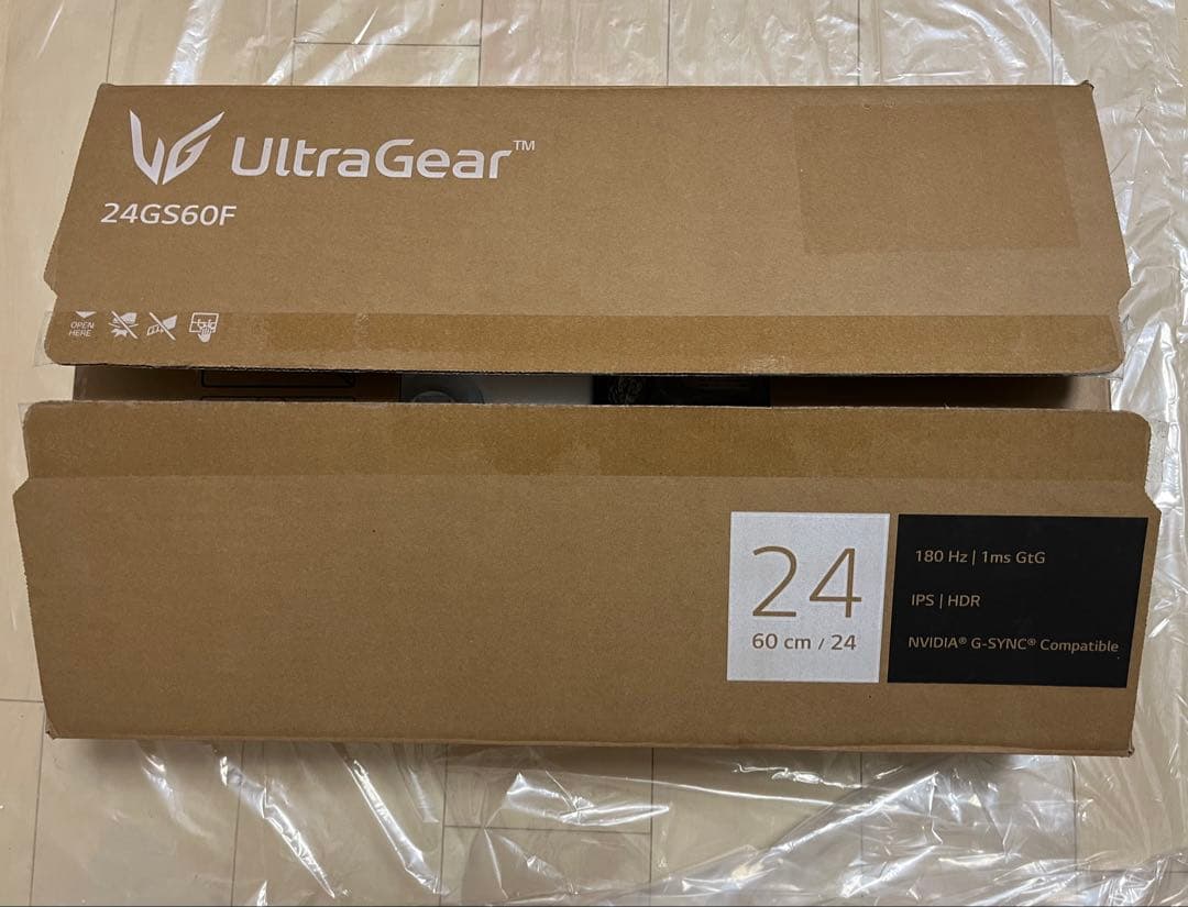LG ゲーミングモニター UltraGear 24GS60F-B 180Hz